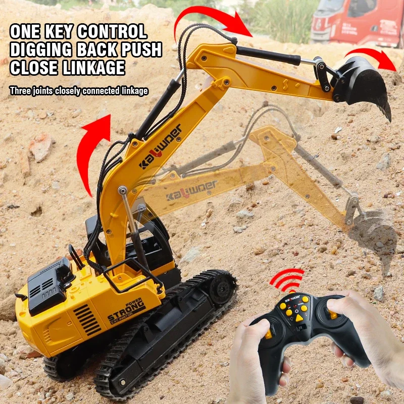Drone Or Rc Car - Huina Rc Graafmachine 1/24 9Ch Afstandsbediening