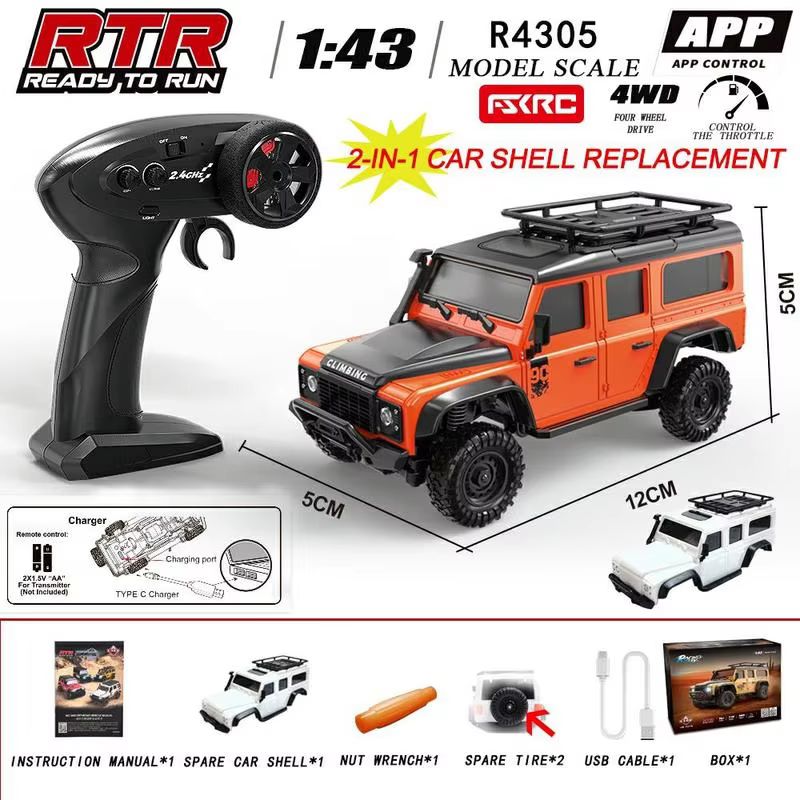 Drone Or Rc Car - HuangBo 1:43 Schaal 4WD RC Rock