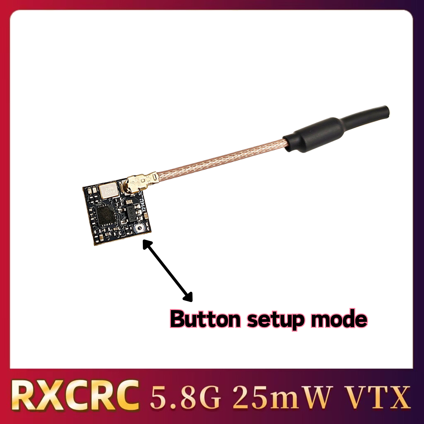 RXCRC 5.8GHz 48CH FPV 25mW ana - Analog Fpv Transmitter recensie en prijs