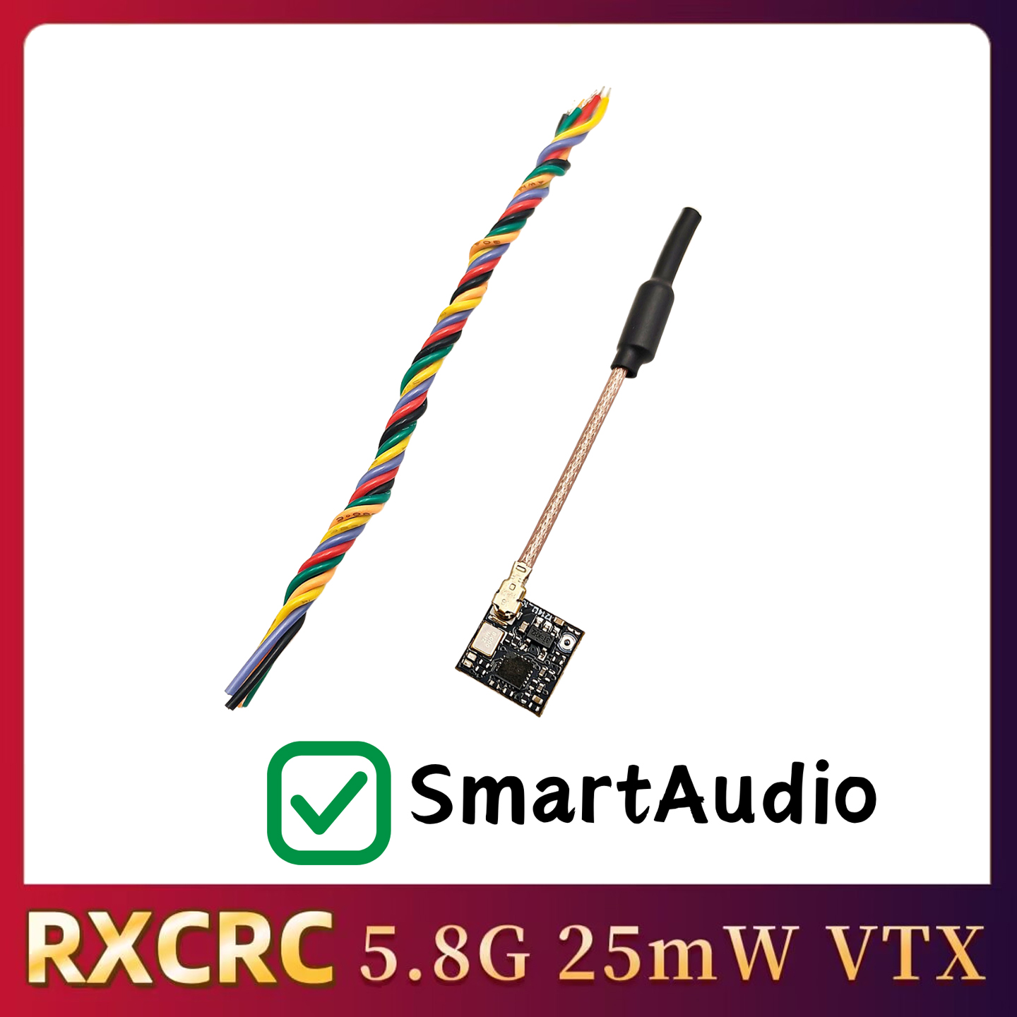 RXCRC 5.8GHz 48CH FPV 25mW ana - Analog Fpv Transmitter recensie en prijs